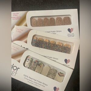 3pc nail polish strip sets Color Street TOKYO LIGHTS Cuba Summer Tahiti Getaway